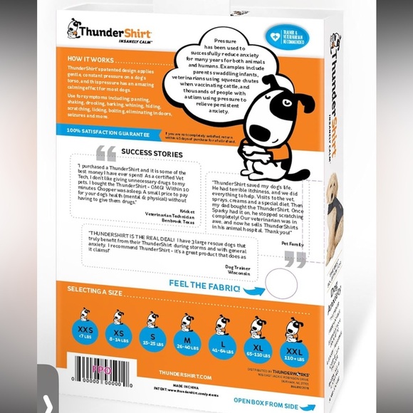 Thundershirt Dog Anxiety Jacket, Pink, X Large 65-110 lbs 
NEW IN BOX - Picture 3 of 8